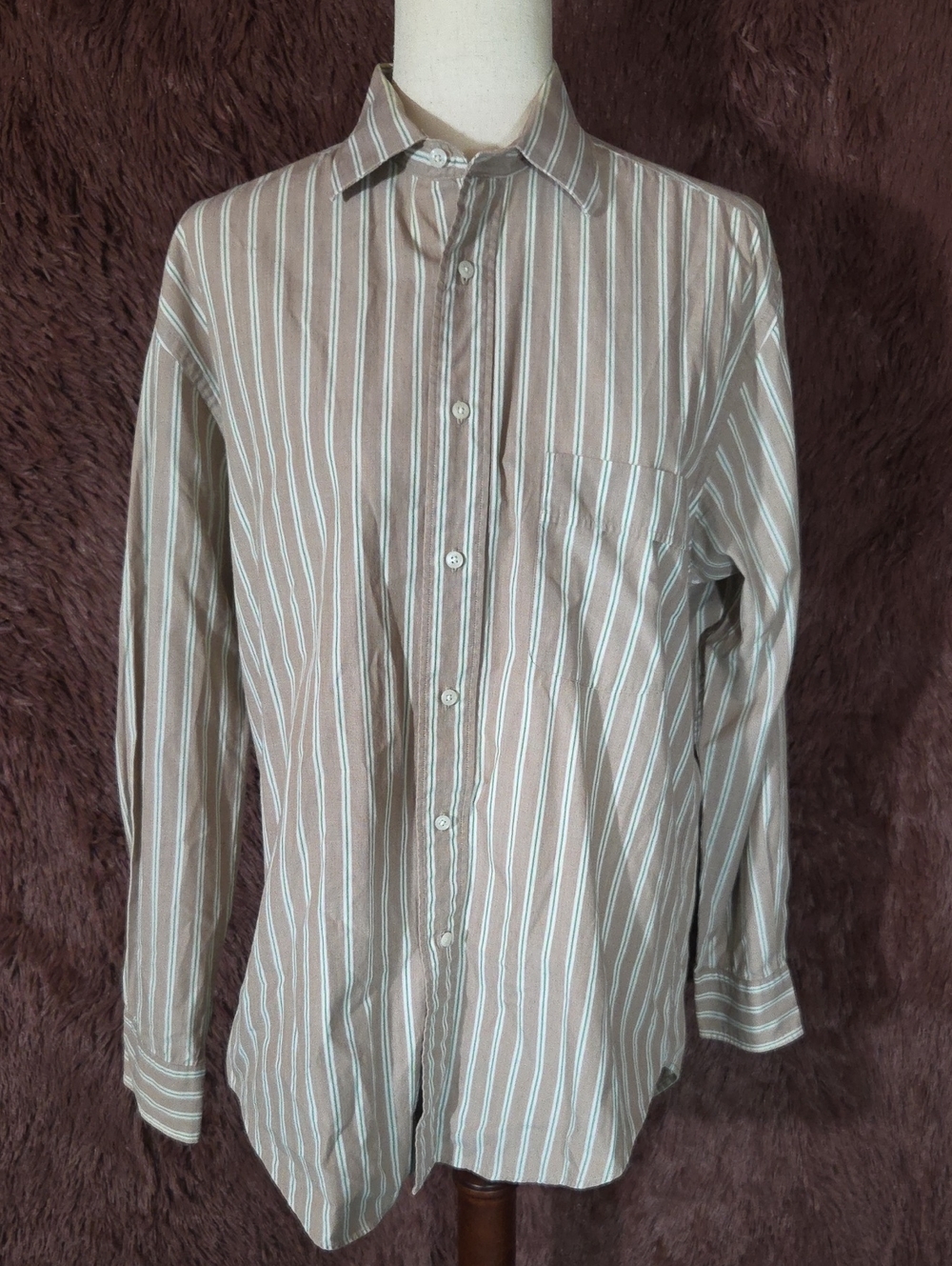 Vintage Yves Saint Laurent Striped Button Down Shirt